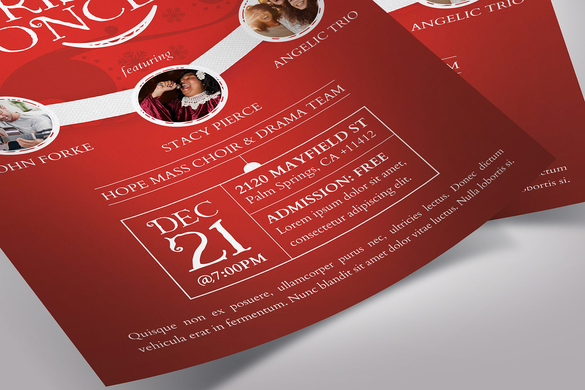 Christmas Concert Flyer Word, a Flyer Template by Godserv Designs (Photo 7 of 10)