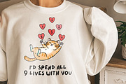 Valentine Cat PNG Bundle, a Graphic by GlitterCraft (Thumbnail 49 of 101)