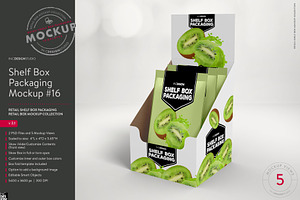 Retail Shelf Box 16 Packaging Mockup