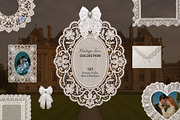 Vintage Lace Frames, Doilies & Bows, an Object Graphic by OliaMuseDesign (Thumbnail 1 of 10)