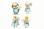 Watercolor Easter chick clipart, an Illustration by Designworld (Thumbnail 4 of 4)