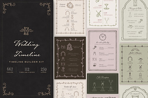 Wedding Timeline & Itinerary Kit, an Object Graphic by The October Creative
