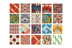 20 Geometric Retro Patterns