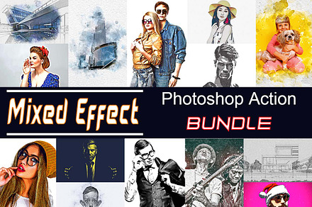 Mixed Effect Photoshop Action Bundle