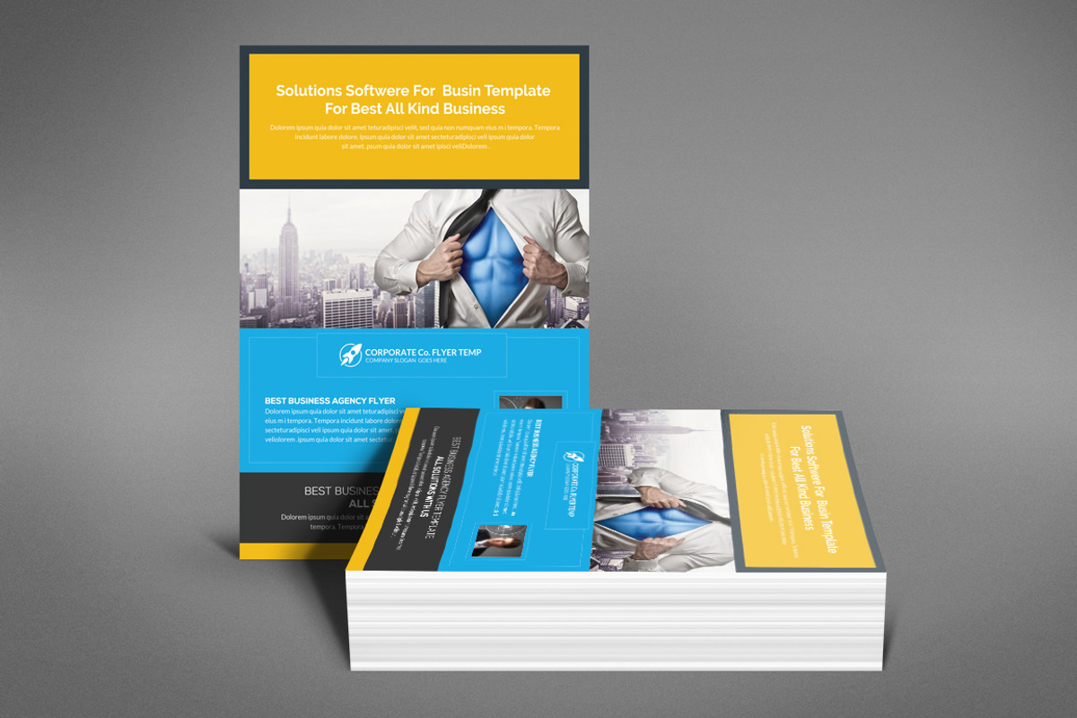 Solution and Software Flyer Template, a Flyer Template by graphicforest