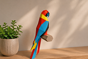 Macaw parrot - 3d papercraft, a Card Template by PAPER amaze (Thumbnail 3 of 4)