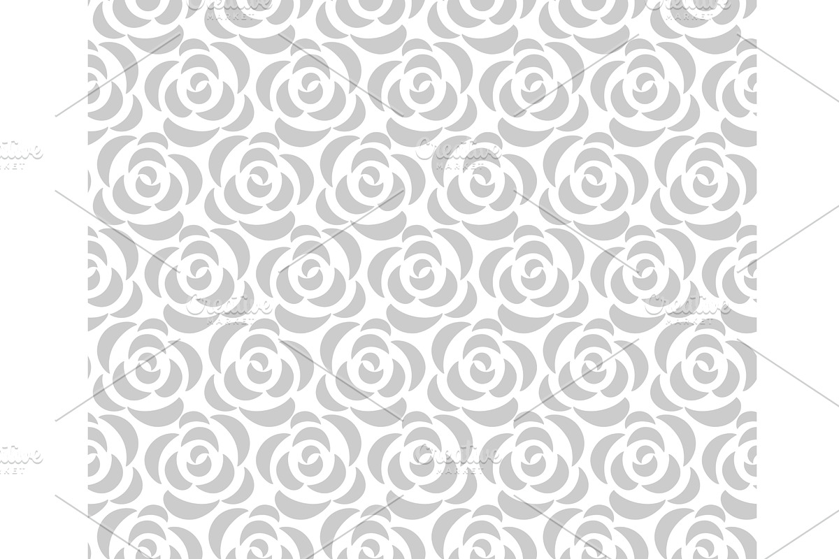 Flower geometric pattern with roses, a Pattern Graphic by RODINA (Photo 1 of 3)
