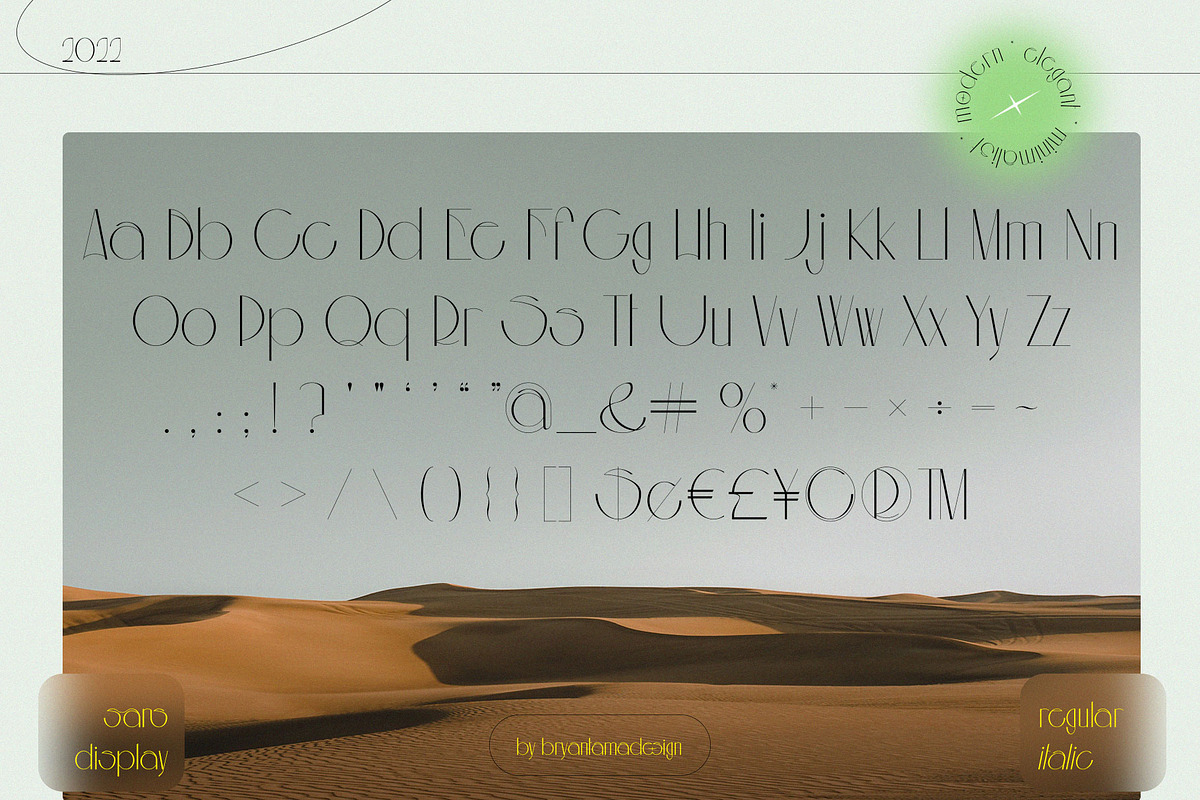Aouar - Minimalist Font, a Sans Serif Font by StudioinBry (Photo 12 of 14)