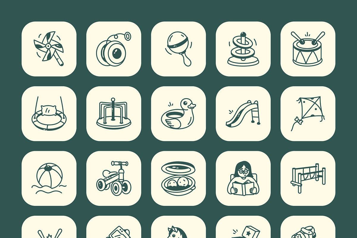 Children's Day Doodle Icons, an Outline Icon by Vectors Market (Photo 7 of 8)