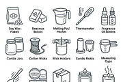 44 Candle Making Outline Icons, an Outline Icon by adenpinkstore (Thumbnail 2 of 17)