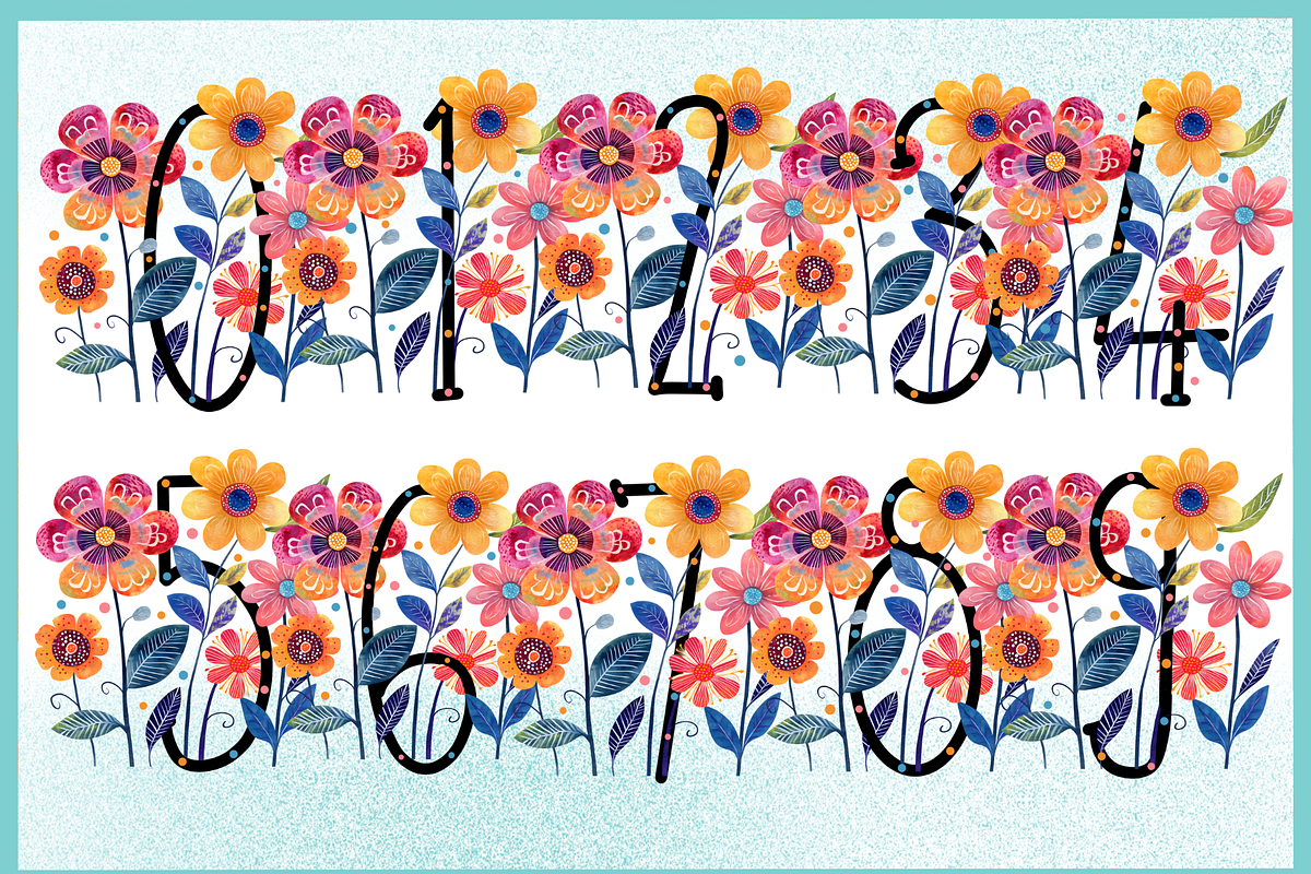 Flower Forest-PNG fonts, a Handwritten Font by It me digital art (Photo 5 of 7)
