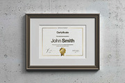 A4 Passe Partout Certificate Mockup, an Advertising Mockup by DesignRushMarket (Thumbnail 9 of 13)