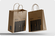 Kraft Paper Shopping Bag Mockup, a Packaging Mockup by Muhazdinata (Thumbnail 5 of 8)