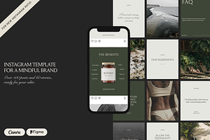 Minimalist Instagram Template Bundle, a Social Media Template by CremayPomadaStore