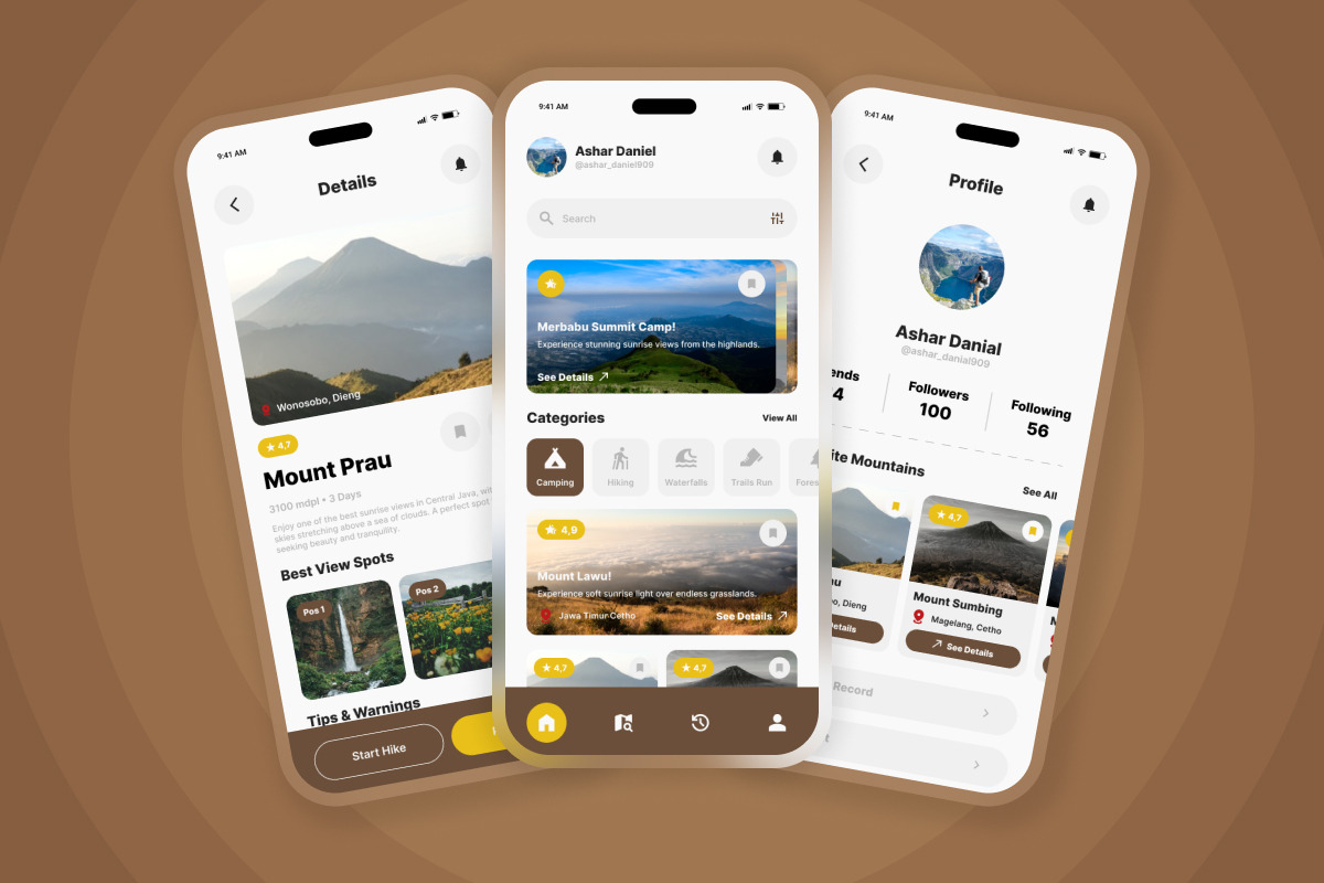 Earthora- Camping & Hiking Mobile Ap, an App Template by twinstd (Photo 4 of 5)