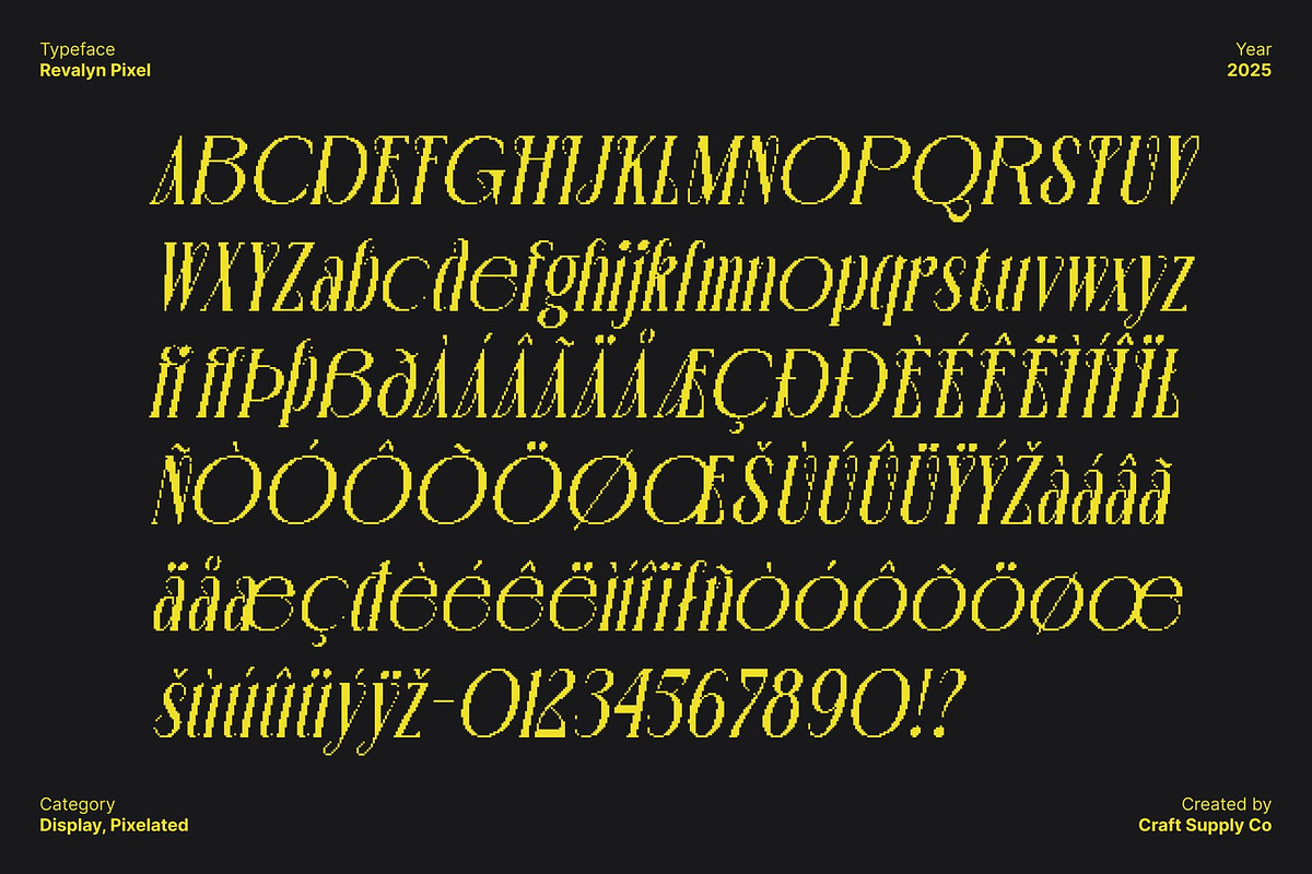 Revalyn Pixel, a Serif Font by Craft Supply Co. (Photo 8 of 8)