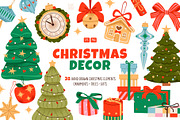 Christmas Decor Clipart Bundle, a Seasonal Illustration by vik.stock (Thumbnail 1 of 8)
