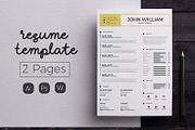 Vol.59 Resume & CV Template, a Resume Template by Hito Graphic (Thumbnail 1 of 8)