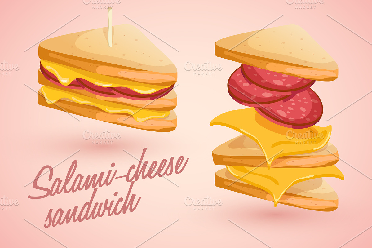 Set of Club Sandwich, an Object Graphic by Daraon (Photo 2 of 5)