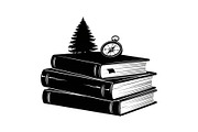 Vintage Book Stack Adventure Bundle, an Illustration by Designs_River (Thumbnail 30 of 31)