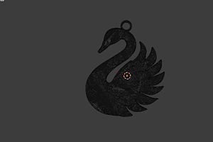 Swan Pendant -01 Printable Jewelry