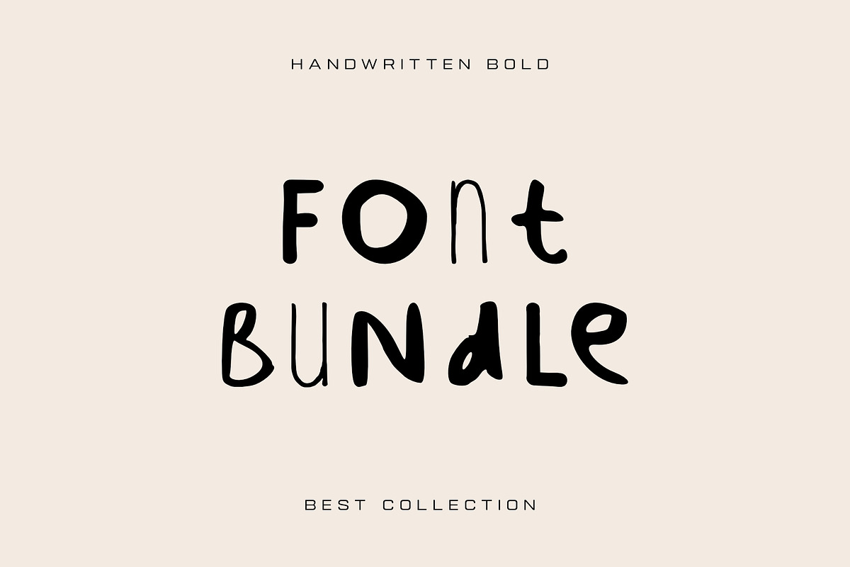 Handwritten bold fonts bundle, a Script Font by Andika Fez (Photo 1 of 11)