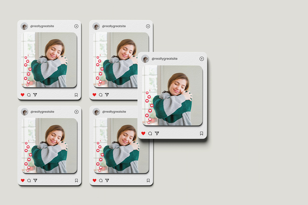 Instagram Post Mockup Set, a Print Template by Difa Design (Photo 4 of 6)