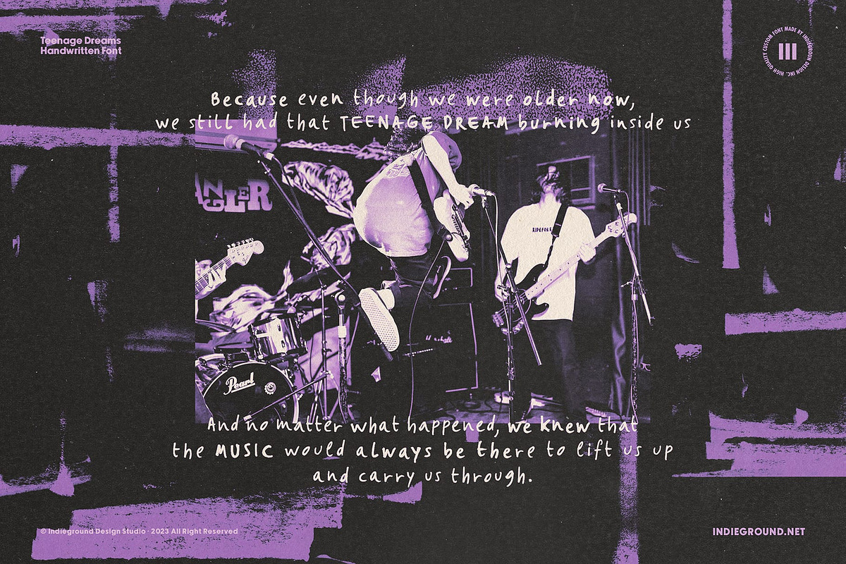 Teenage Dreams Font, a Handwritten Font by Indieground Design Inc. (Photo 7 of 7)