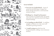 Cat Toile Illustrated Pattern, a Background Graphic by Hughes Studio (Thumbnail 4 of 8)