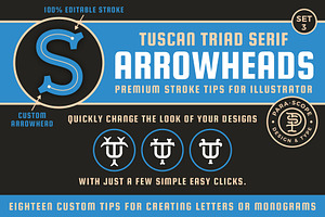 Tuscan Triad Serif Arrowheads S3