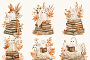 Cute Ghost Halloween Clipart Bundle, a Seasonal Illustration by BusyDaydesign (Thumbnail 5 of 9)