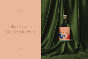 Glass Liquor Bottle Mockup No. 5