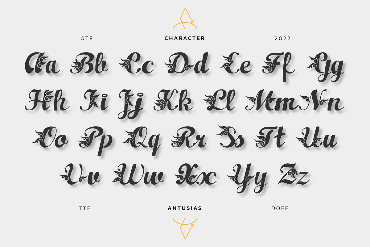 Antusias Script Font, a Script Font by infernostudio3 (Photo 8 of 10)