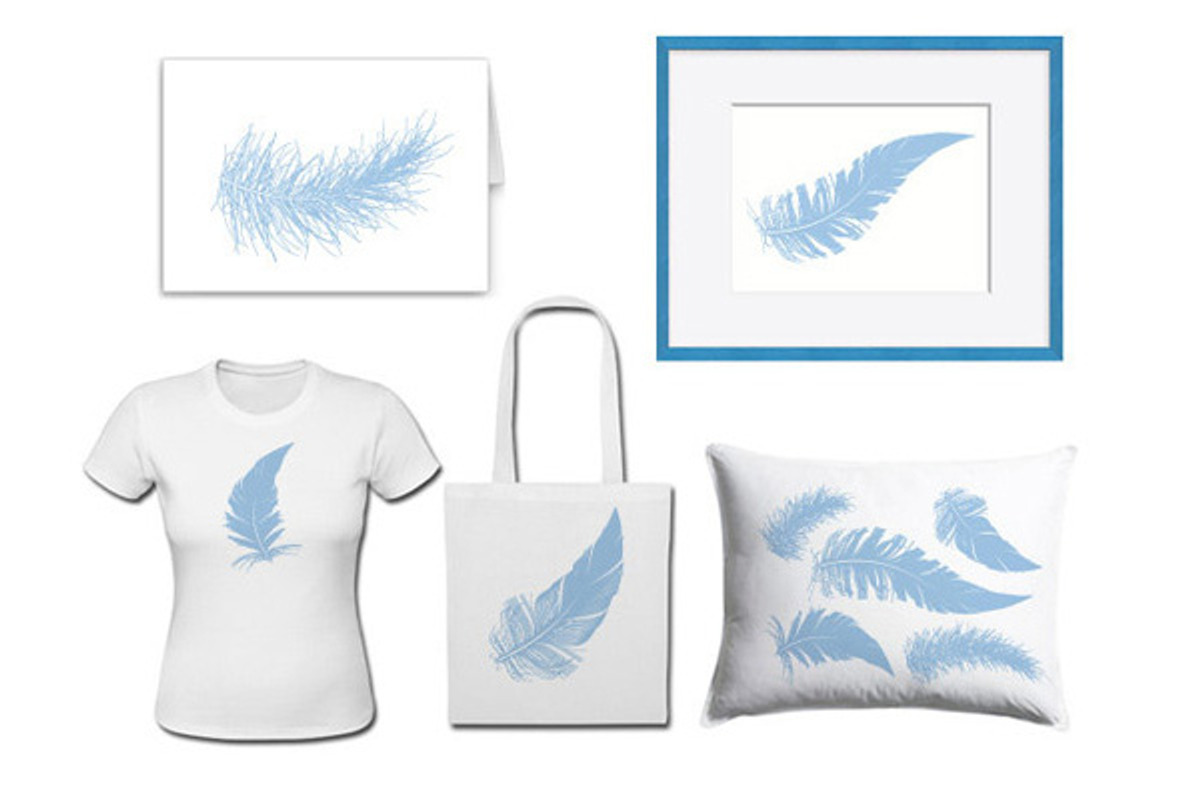 Blue feathers, an Illustration by Illustree (Photo 2 of 2)