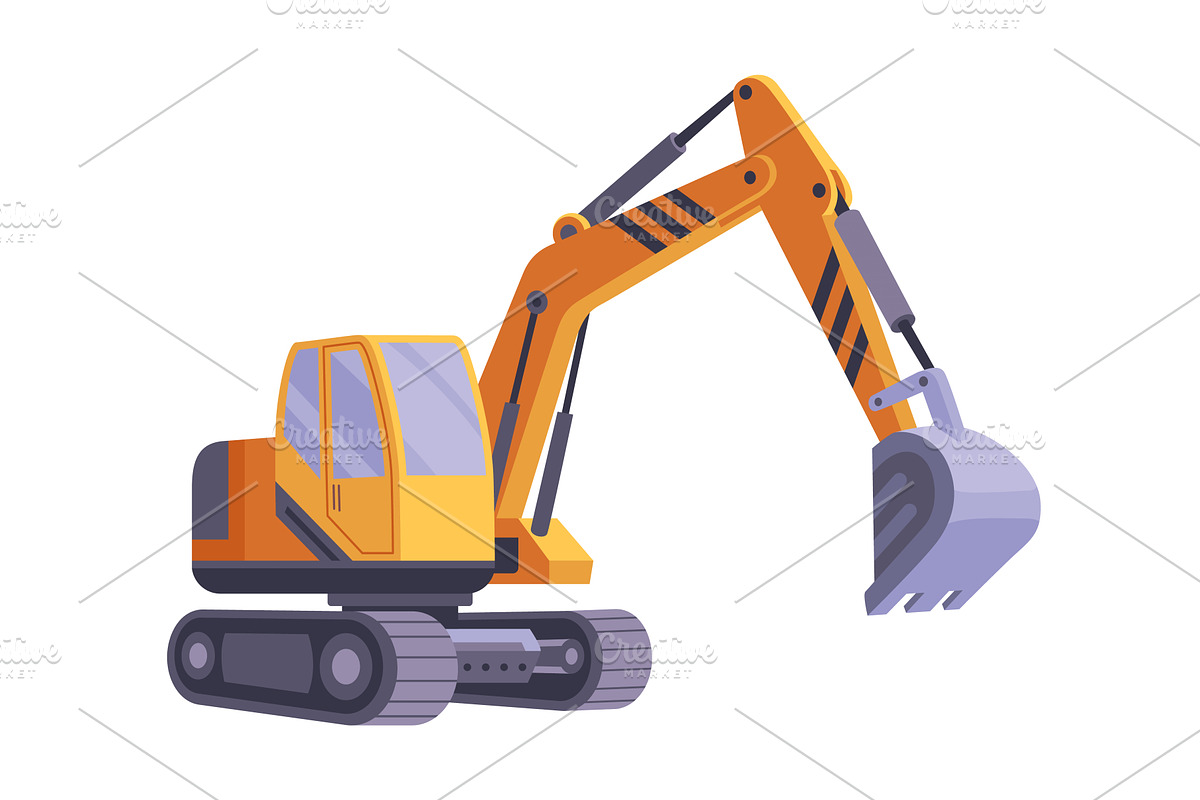 Stylized Excavator for, an Illustration by Things for designers
