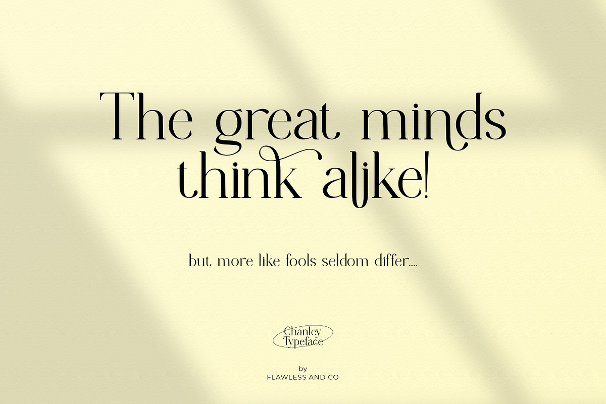 Chanley - Modern Font Serif, a Serif Font by Flawless And Co (Photo 2 of 10)