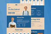 Alex – Student Portfolio Landing, a Landing Page Template by trabaskriya (Thumbnail 3 of 5)