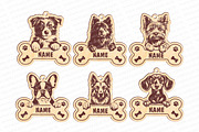 Keychain Peeking dog svg laser cut, a Pattern Graphic by MegaPrezencik (Thumbnail 2 of 6)