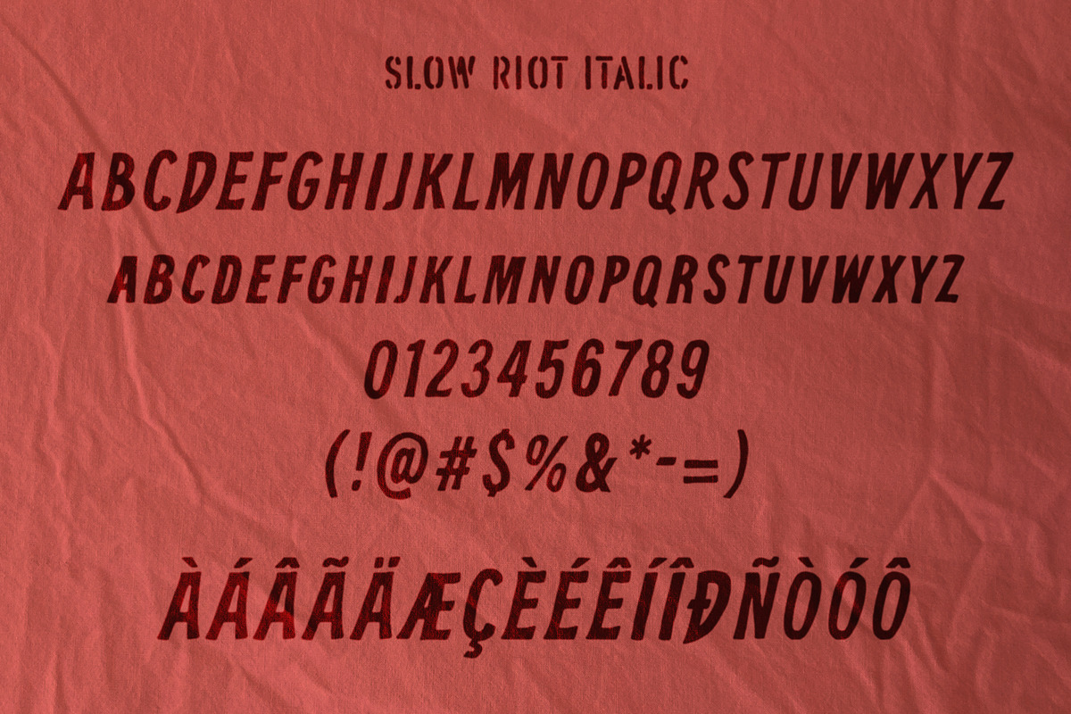 Slow Riot, a Sans Serif Font by Megflags (Photo 5 of 9)
