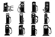 EV Charging Station Icon Bundle, a Technology Illustration by jahid234 (Thumbnail 1 of 13)