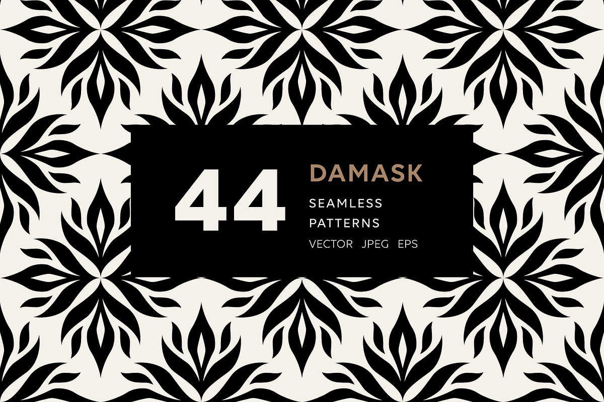 Seamless damask patterns., a Pattern Graphic by Getalo Viktoriia (Photo 1 of 13)