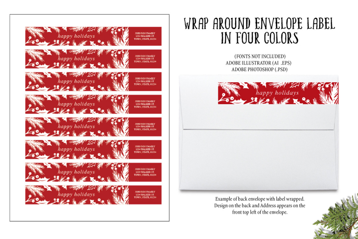 Winter Foliage Holiday Photo Card, a Card Template by La Bella Rue (Photo 2 of 3)