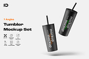 Tumbler Mockup Set, a Cups & Container Mockup by ForgeDesign (Thumbnail 1 of 6)
