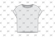 Oversized Short Sleeve Tee Flat, a Shirt Mockup by haydenwentworth (Thumbnail 2 of 3)