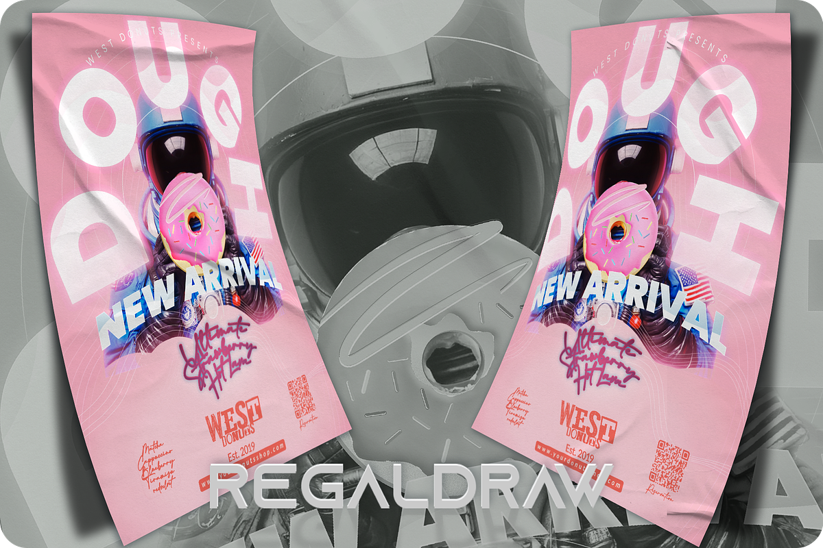 New Arrival Donuts Flyer, a Flyer Template by regalDRAW (Photo 2 of 4)