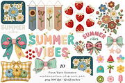 Faux Yarn Summer PNG Bundle, an Illustration by SinaCreation (Thumbnail 1 of 7)