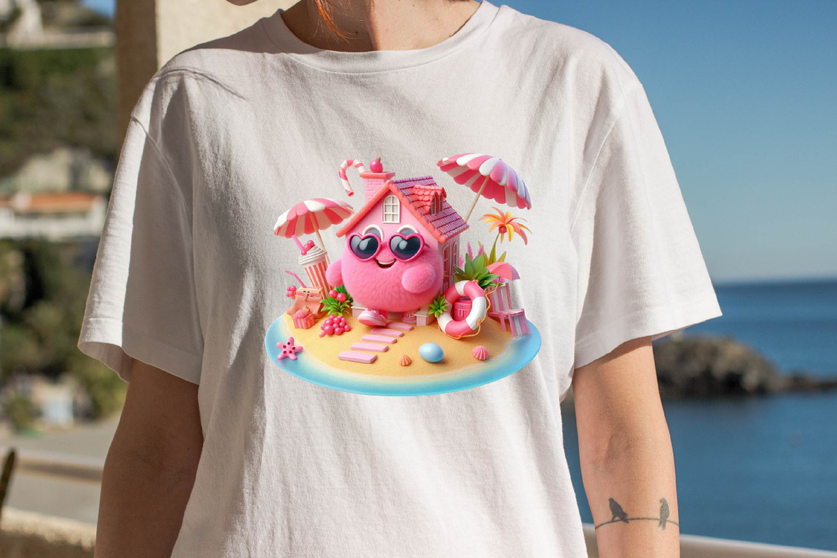 Pink Summer Home Sublimation Clipart, an Illustration by SVGArt (Photo 5 of 8)