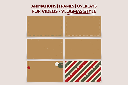 Animated VLOGMAS Frames & Background