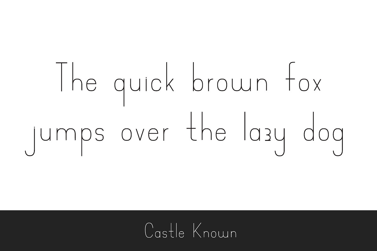 Castle Known - Font preview 3