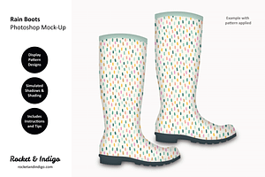 Rain Boots Photoshop Mock-Up